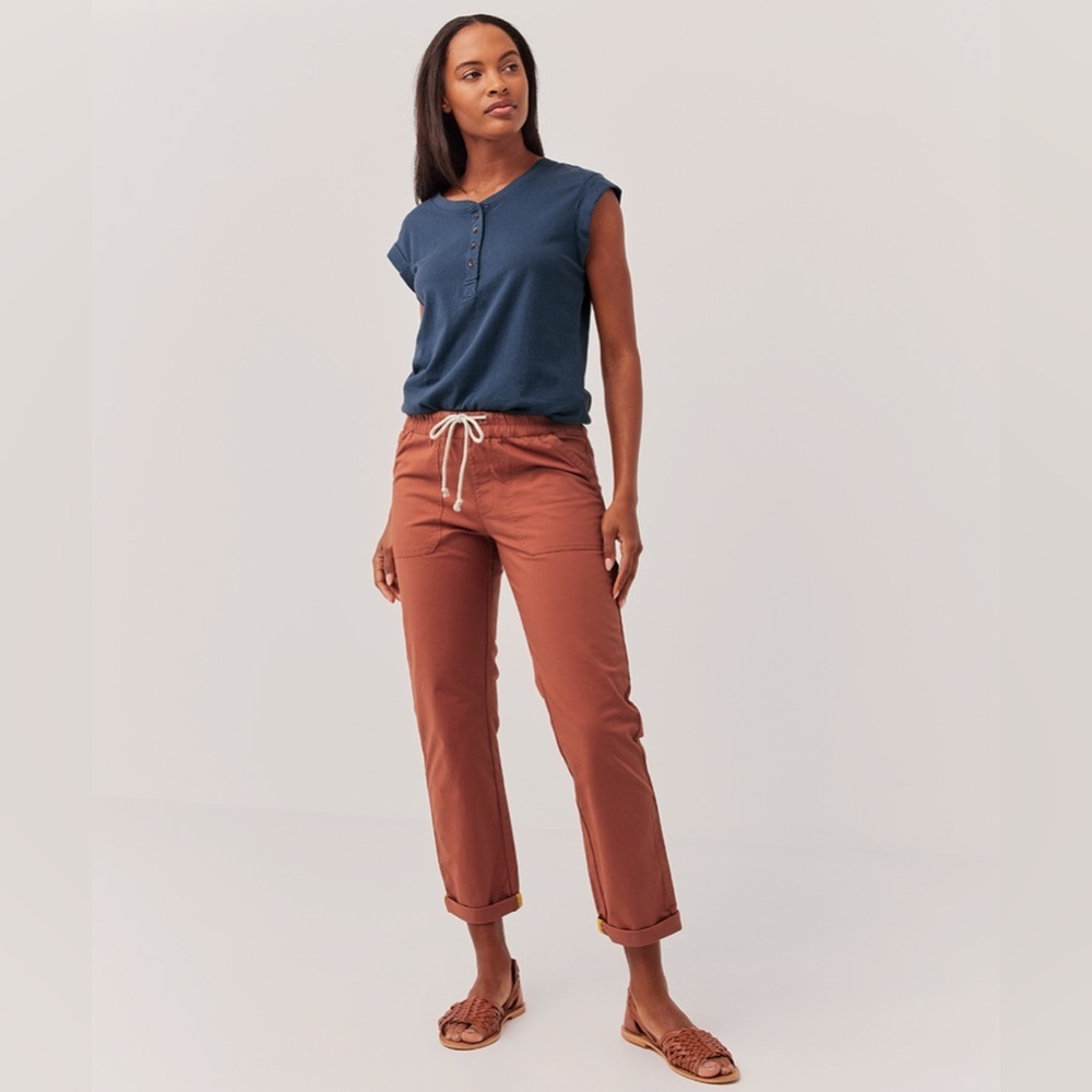 Pact Organic Cotton Woven Twill Drawstring Pants Size S